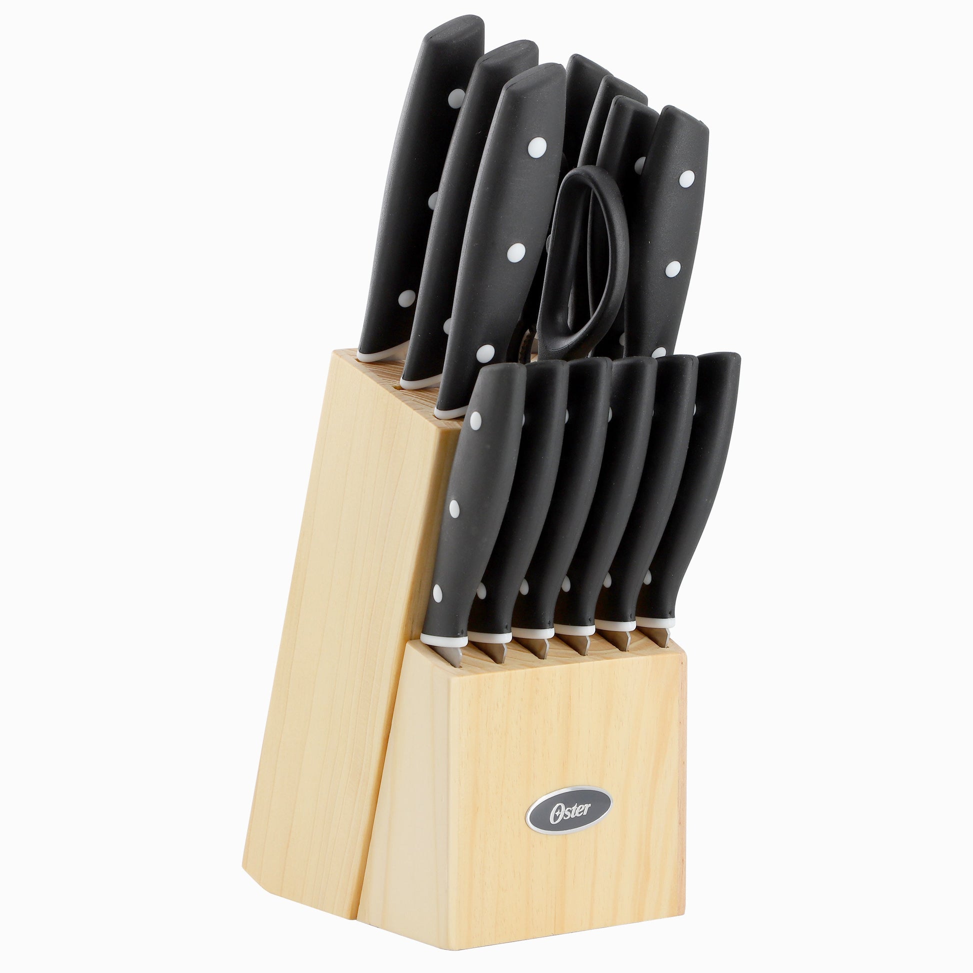 Oster Collister 15 Piece Stainless Steel Cutlery Set in Black with Soft Grip Handles LuxuryLifeWay Online Store