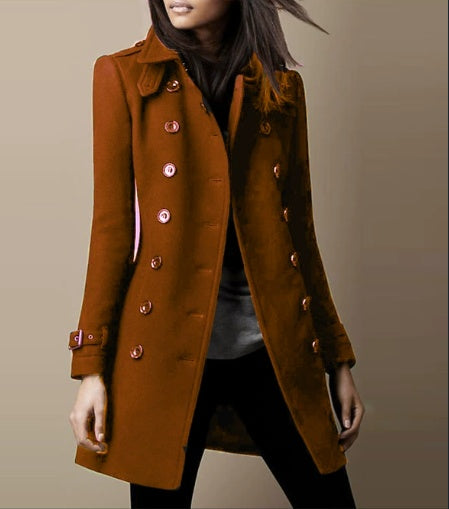 Simple And Fashionable Woolen Coat For Women NorixaFashion.com