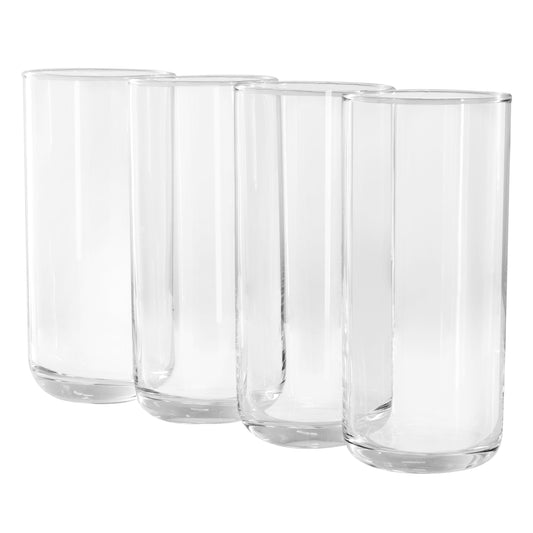 Gibson Home Emory 4 Piece 17 Ounce Clear Glass Tumbler Set LuxuryLifeWay Online Store