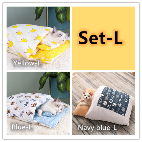 Winter Warm Cat Closed Removable And Washable Quilt Pets Fashion