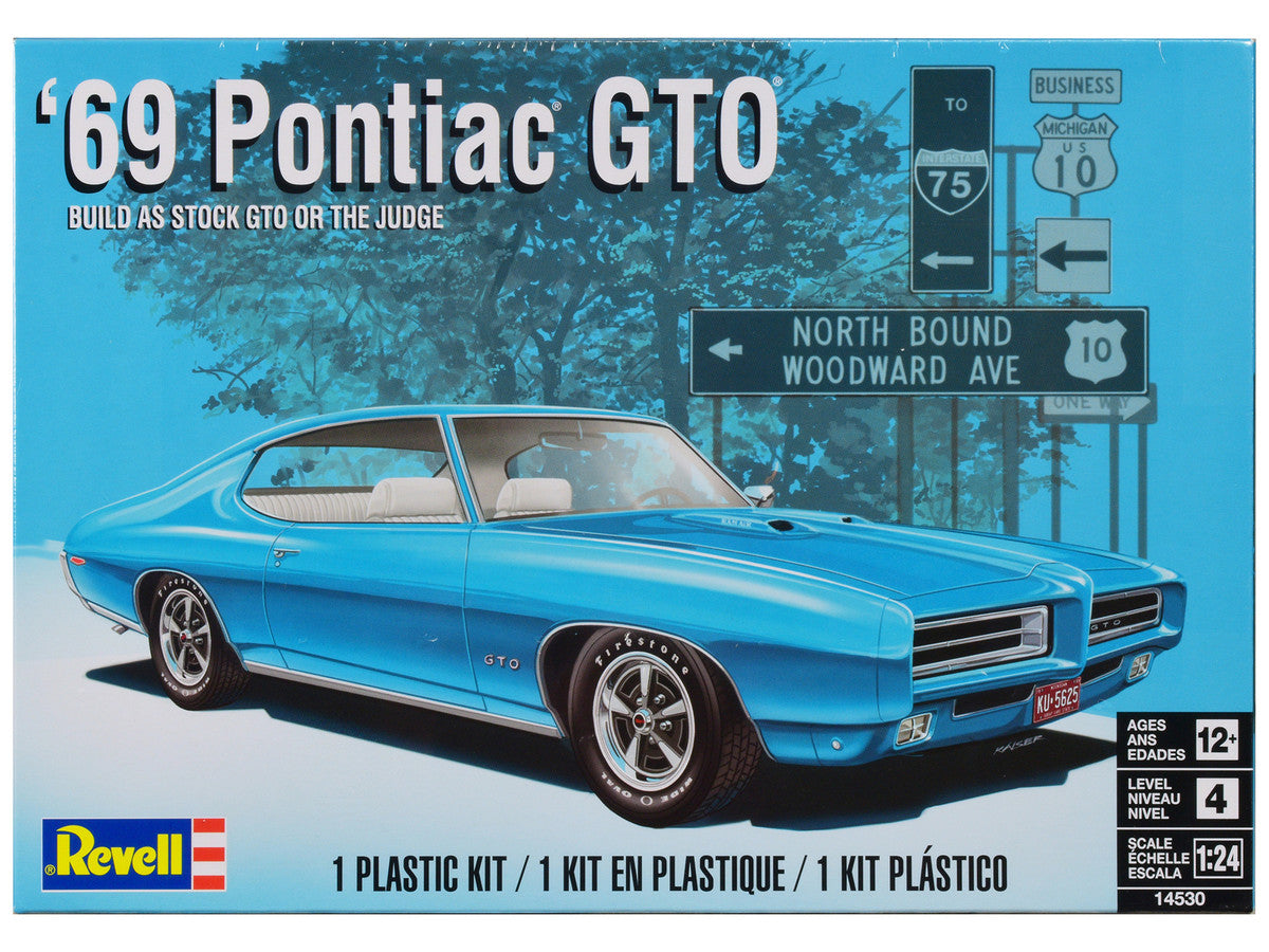 Level 4 Model Kit 1969 Pontiac GTO 2-in-1 Kit 1/24 Scale Model by Revell LuxuryLifeWay Online Store