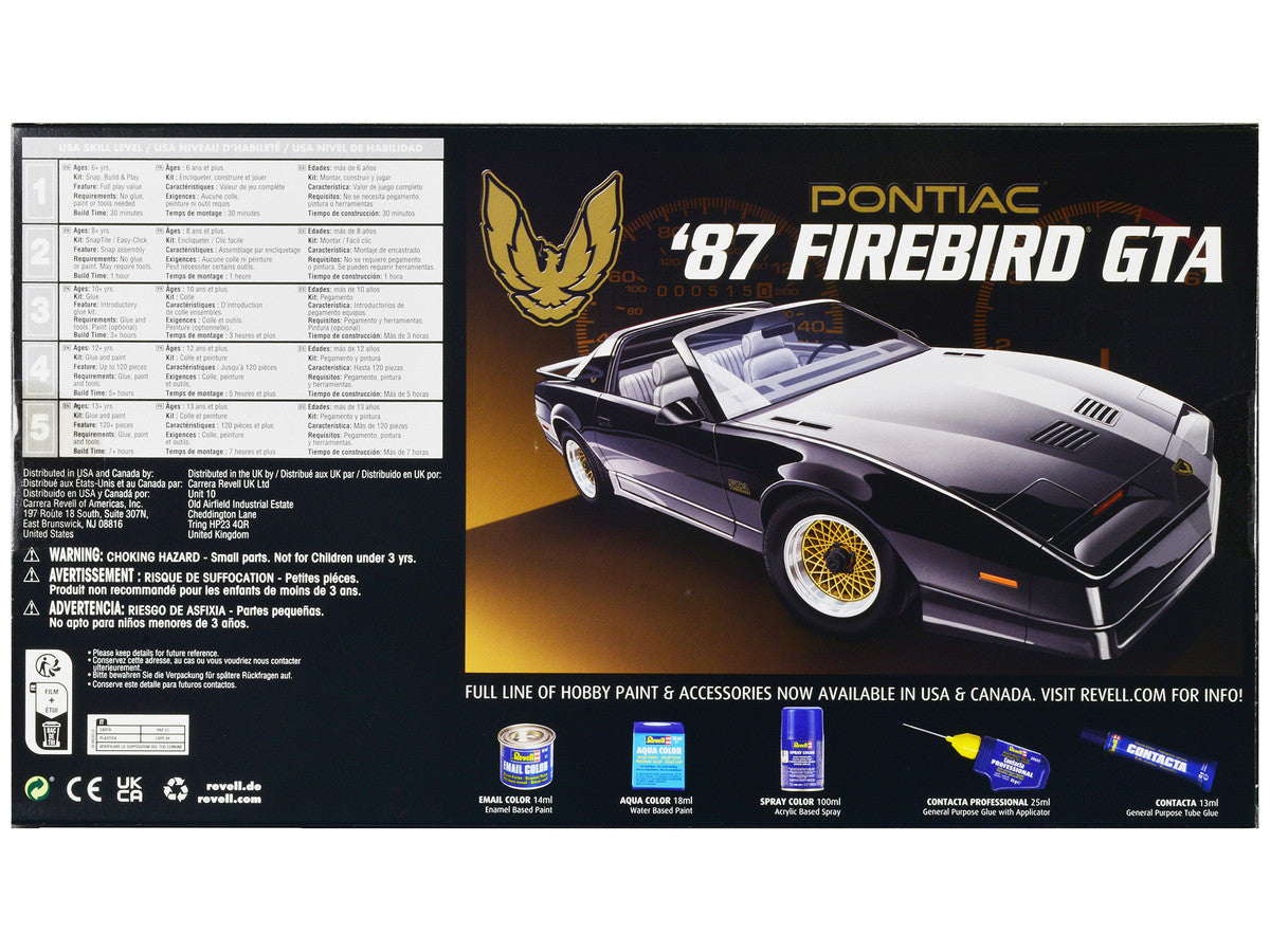 Level 5 Model Kit 1987 Pontiac Firebird GTA 1/16 Scale Model by Revell LuxuryLifeWay Online Store