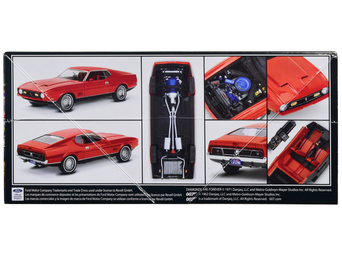 Level 4 Model Kit 1971 Ford Mustang Mach 1 James Bond 007 "Diamonds Are Forever" (1971) Movie 1/25 Scale Model by Revell LuxuryLifeWay Online Store