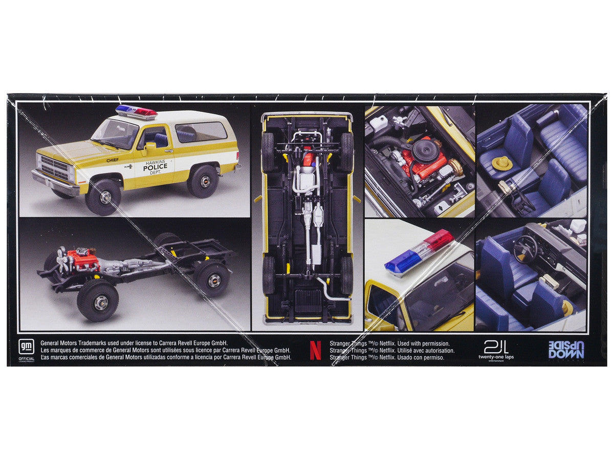 Level 4 Model Kit Jim Hopper's 1985 Chevrolet K5 Blazer "Stranger Things" (2016-Current) TV Series 1/25 Scale Model by Revell LuxuryLifeWay Online Store