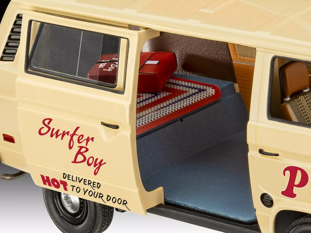 Level 3 Model Kit Argyle’s Volkswagen Vanagon "Surfer Boy Pizza" Van "Stranger Things" (2016-Current) TV Series 1/25 Scale Model by Revell LuxuryLifeWay Online Store