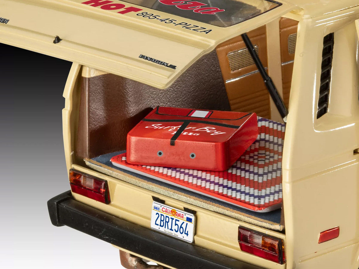 Level 3 Model Kit Argyle’s Volkswagen Vanagon "Surfer Boy Pizza" Van "Stranger Things" (2016-Current) TV Series 1/25 Scale Model by Revell LuxuryLifeWay Online Store