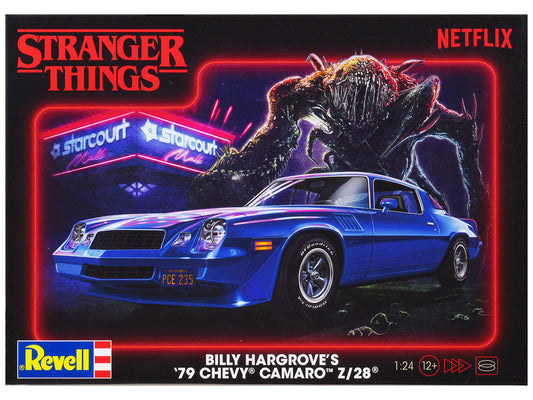 Level 4 Model Kit Billy Hargrove’s 1979 Chevrolet Camaro Z/28 "Stranger Things" (2016-Current) TV Series 1/24 Scale Model by Revell LuxuryLifeWay Online Store
