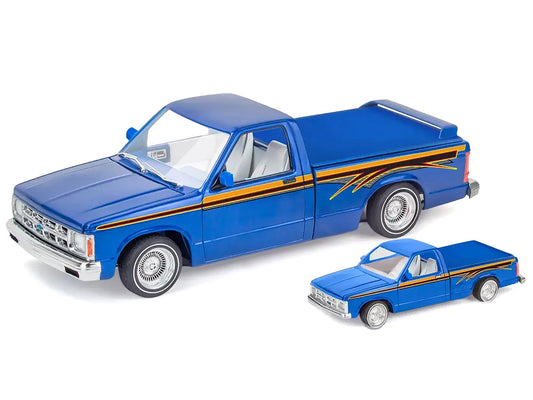 Level 4 Model Kit 1991 Chevrolet S-10 Lowrider Pickup Truck with 1/64 Diecast Version Included "Big + Little Series" 1/25 Scale Model by Revell LuxuryLifeWay Online Store