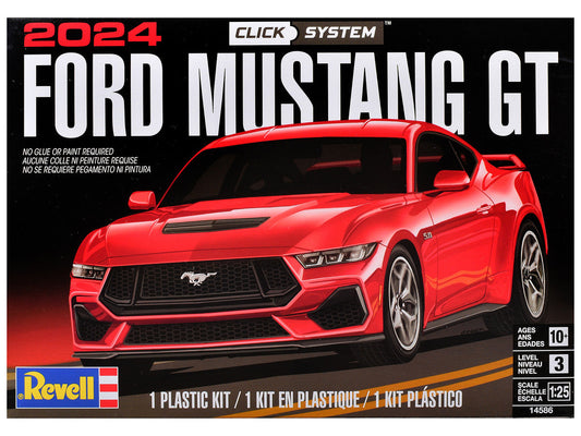 Level 3 Model Kit 2024 Ford Mustang GT 2-in-1 Kit (Level 3 Click System) 1/25 Scale Model by Revell LuxuryLifeWay Online Store