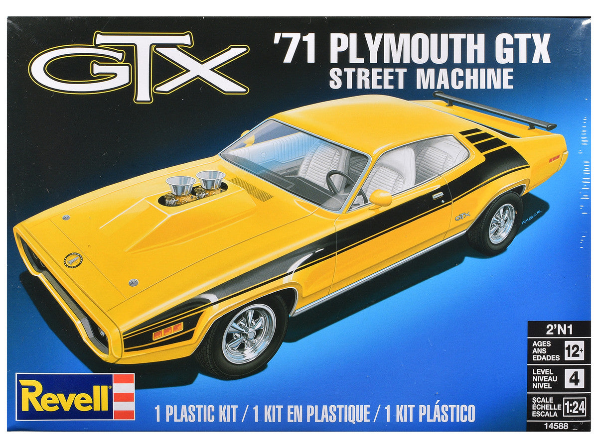 Level 4 Model Kit 1971 Plymouth GTX Street Machine 2-in-1 Kit 1/24 Scale Model by Revell LuxuryLifeWay Online Store