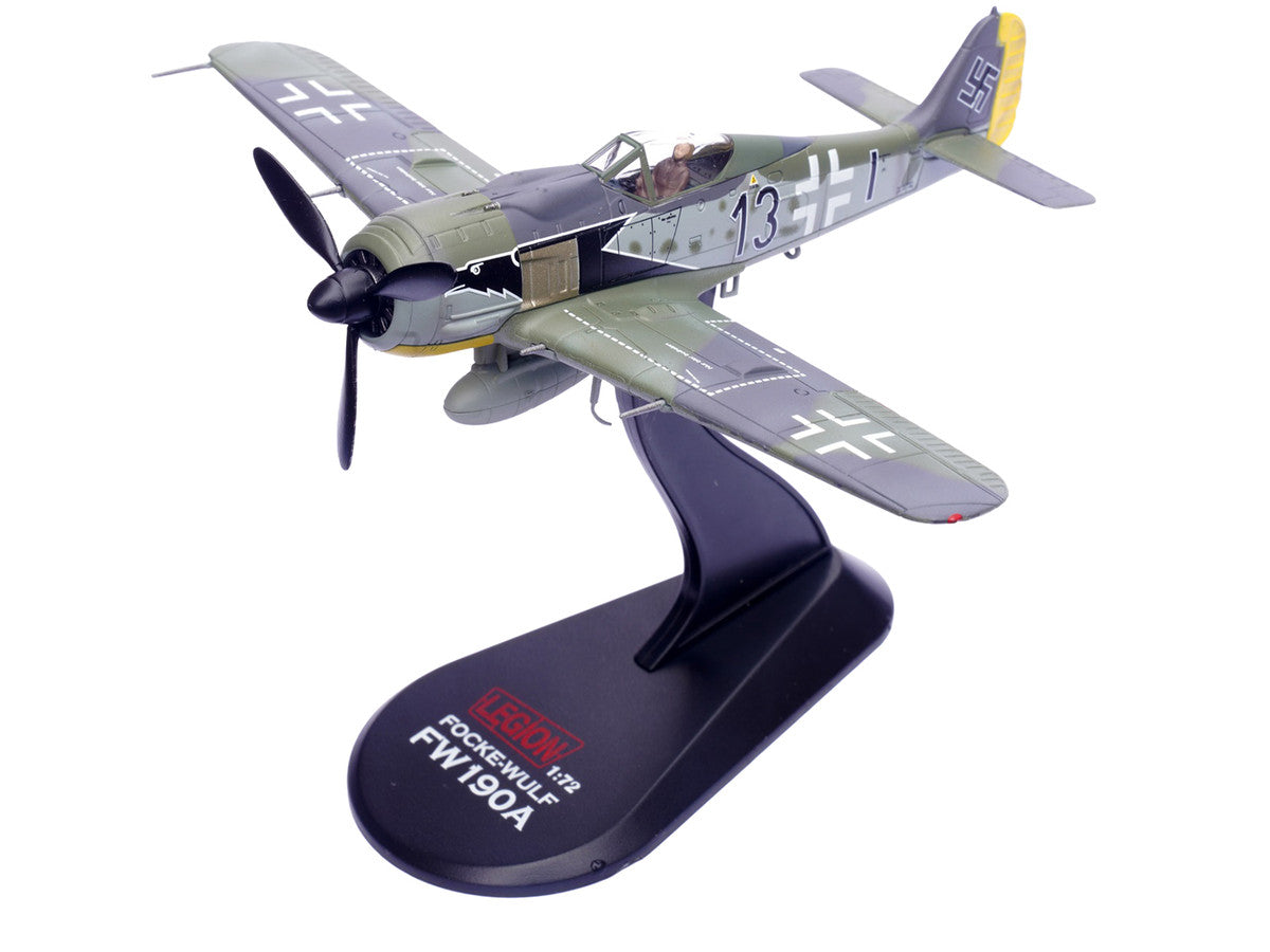 Focke-Wulf Fw 190A Aircraft "Black 13 8./JG 2 Richthofen France" (1943) German Luftwaffe 1/72 Diecast Model Airplane by Legion LuxuryLifeWay Online Store