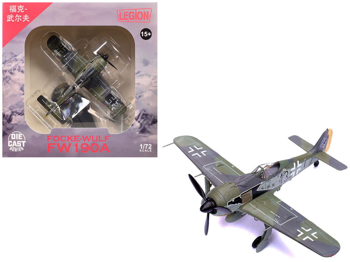 Focke-Wulf Fw 190A Aircraft "Black 13 8./JG 2 Richthofen France" (1943) German Luftwaffe 1/72 Diecast Model Airplane by Legion LuxuryLifeWay Online Store