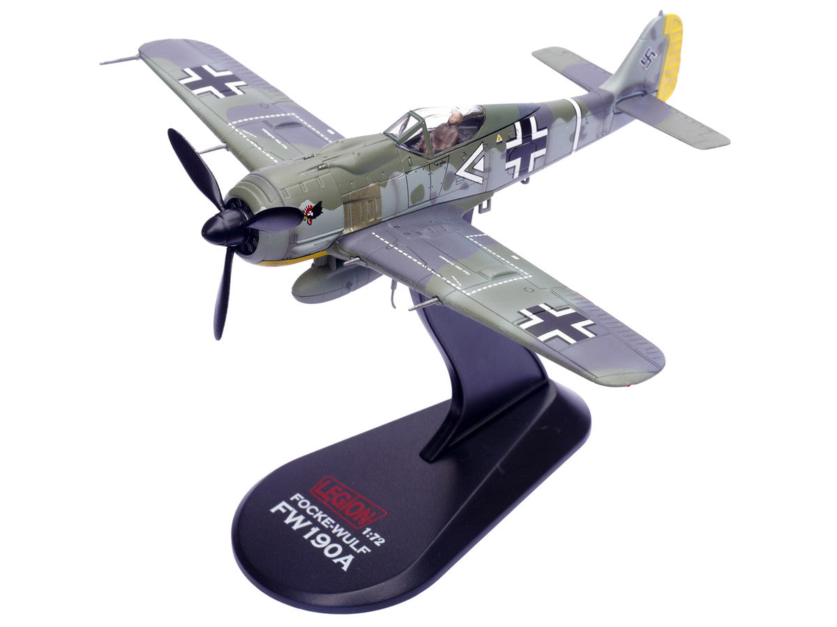 Focke-Wulf Fw 190A Aircraft "108-Victory Ace Hauptmann Hans 'Assi' Hahn Gruppenkommandeur III./JG 2 Richthofen France" (1942) German Luftwaffe 1/72 Diecast Model Airplane by Legion LuxuryLifeWay Online Store