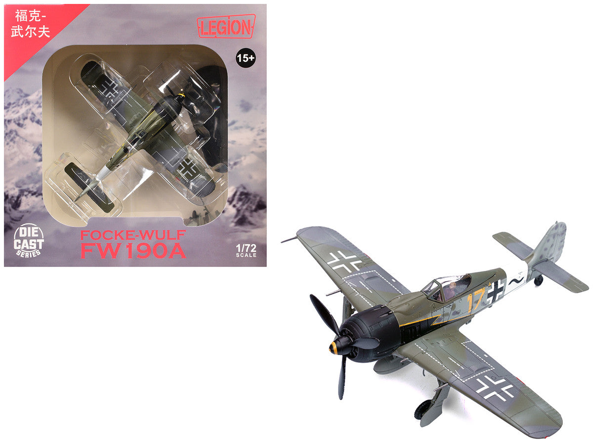 Focke-Wulf Fw 190A Aircraft "Yellow 17 24-Victory Ace Willi Unger 12./JG 3 Udet Germany" (1944) German Luftwaffe 1/72 Diecast Model Airplane by Legion LuxuryLifeWay Online Store