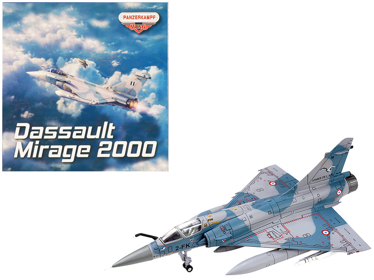 Dassault Mirage 2000-5F Fighter Aircraft "2-FK Cigognes" French Air Force "Wing" Series 1/72 Diecast Model by Panzerkampf LuxuryLifeWay Online Store