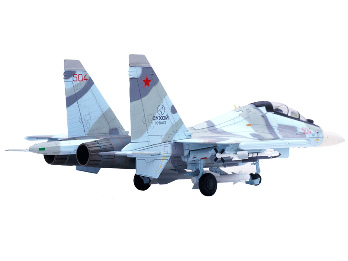Sukhoi Su-30MKK Flanker-G Fighter Aircraft #504 "Russian Air Force" "Wing" Series 1/72 Diecast Model by Panzerkampf LuxuryLifeWay Online Store