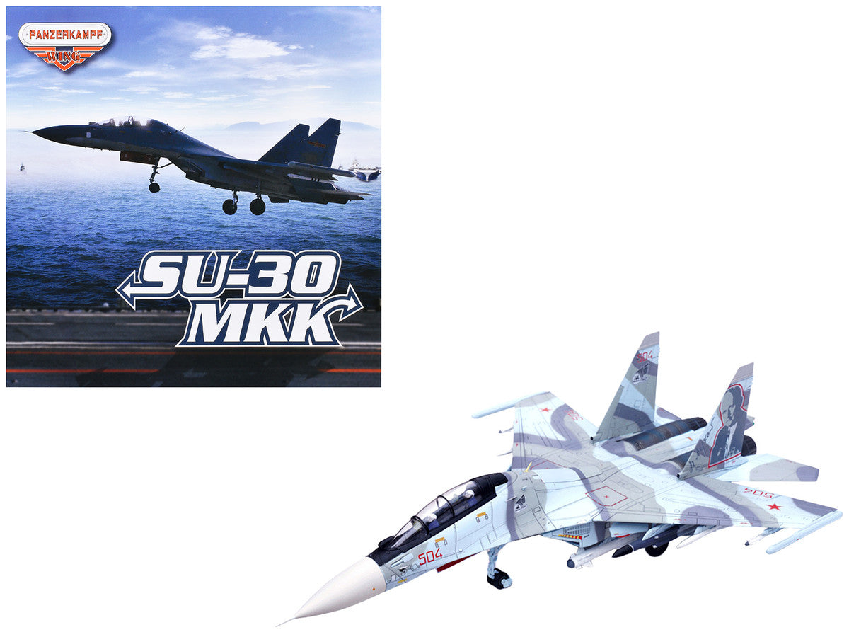 Sukhoi Su-30MKK Flanker-G Fighter Aircraft #504 "Russian Air Force" "Wing" Series 1/72 Diecast Model by Panzerkampf LuxuryLifeWay Online Store