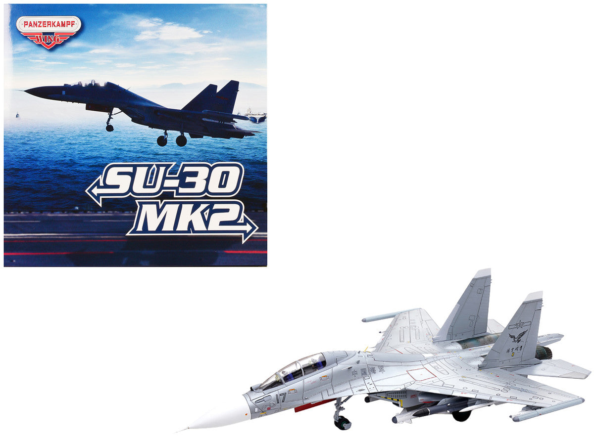 Sukhoi Su-30MKK Flanker-G Fighter Aircraft #17 "People's Liberation Army (PLA) Naval Aviation's Sea and Air Eagle Regiment" Chinese Air Force "Wing" Series 1/72 Diecast Model by Panzerkampf LuxuryLifeWay Online Store