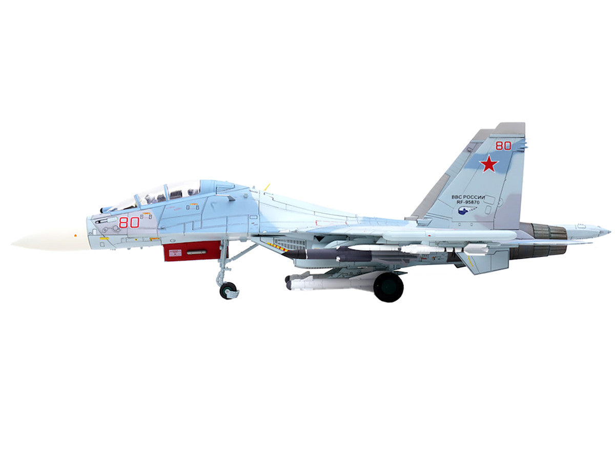 Sukhoi Su-30M2 Flanker-C Fighter Aircraft #80 "Russian Air Force" "Wing" Series 1/72 Diecast Model by Panzerkampf LuxuryLifeWay Online Store