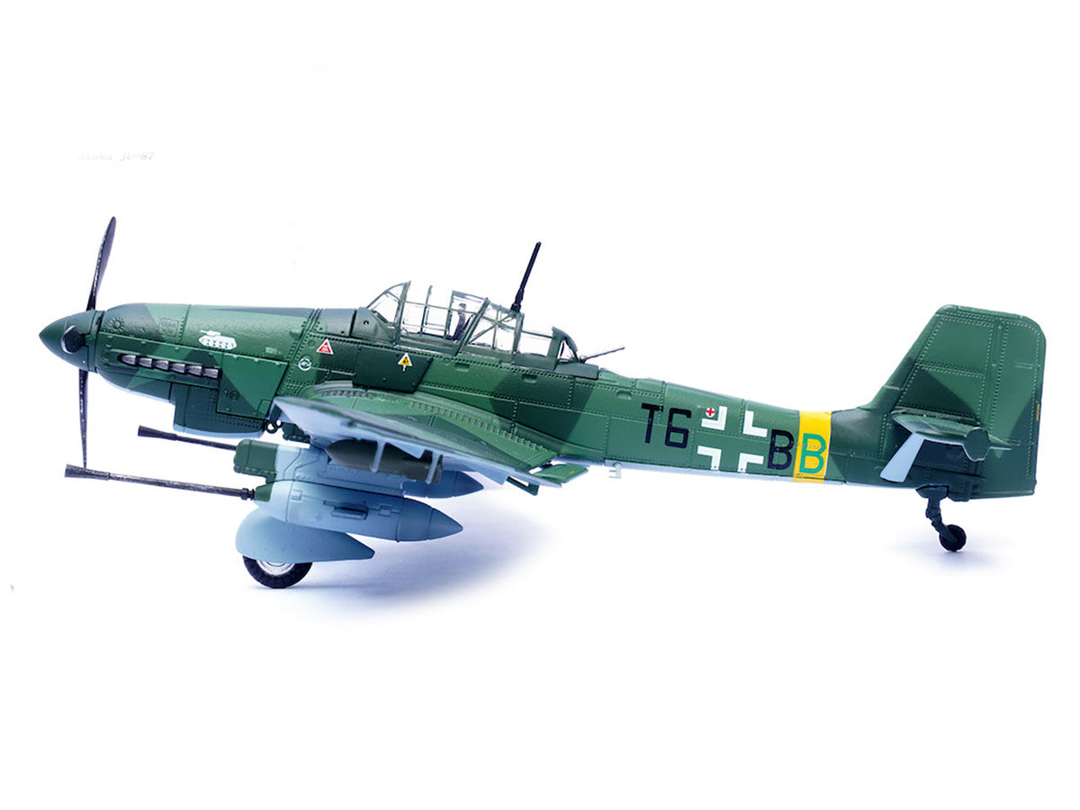 Junkers Ju 87G2 Stuka Bomber Aircraft "10.(Pz)/SG 2 Immelmann T6+BB Oberst Hans-Ulrich Rudel Romania" (1944) German Luftwaffe "Wing" Series 1/72 Diecast Model by Panzerkampf LuxuryLifeWay Online Store