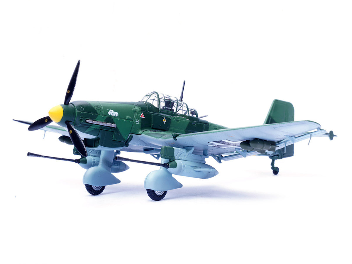 Junkers Ju 87G1 Stuka Bomber Aircraft "10.(Pz)/SG 2 Immelmann GS+MH Dubno Ukraine" (1944) German Luftwaffe "Wing" Series 1/72 Diecast Model by Panzerkampf LuxuryLifeWay Online Store