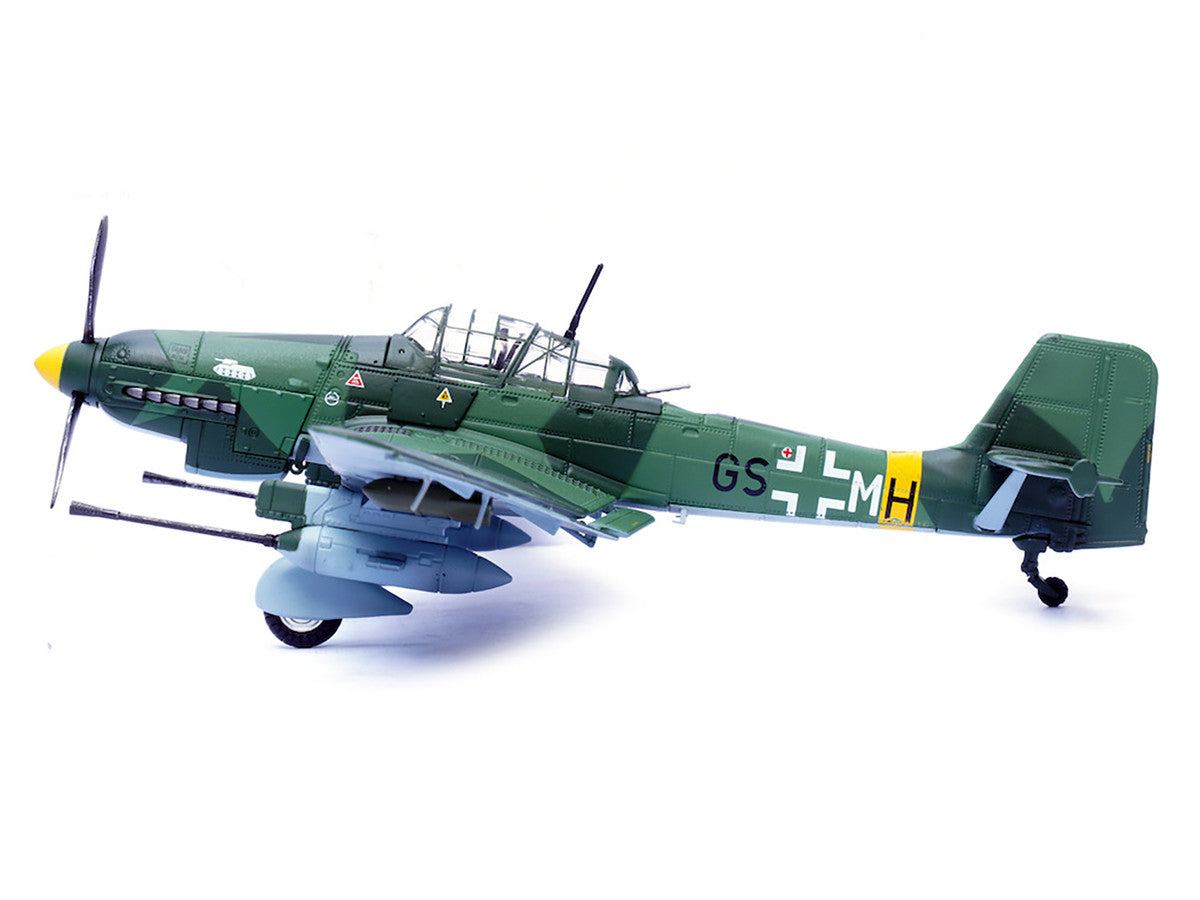 Junkers Ju 87G1 Stuka Bomber Aircraft "10.(Pz)/SG 2 Immelmann GS+MH Dubno Ukraine" (1944) German Luftwaffe "Wing" Series 1/72 Diecast Model by Panzerkampf LuxuryLifeWay Online Store