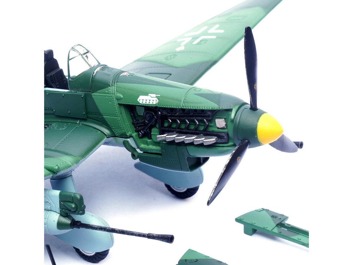Junkers Ju 87G1 Stuka Bomber Aircraft "10.(Pz)/SG 2 Immelmann GS+MH Dubno Ukraine" (1944) German Luftwaffe "Wing" Series 1/72 Diecast Model by Panzerkampf LuxuryLifeWay Online Store