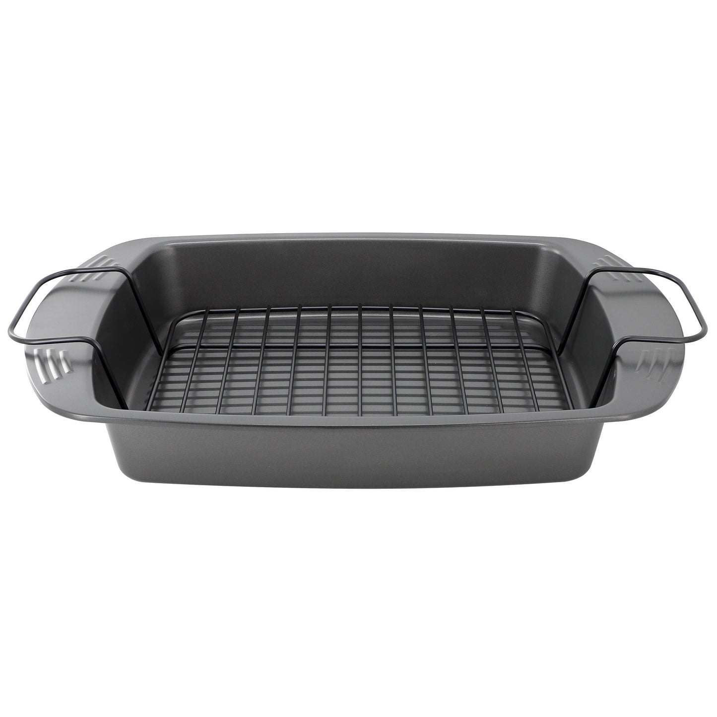 Gibson Home Towerhill 16.7 x 12.7 Inch Nonstick Steel Roaster Pan with Rack LuxuryLifeWay Online Store