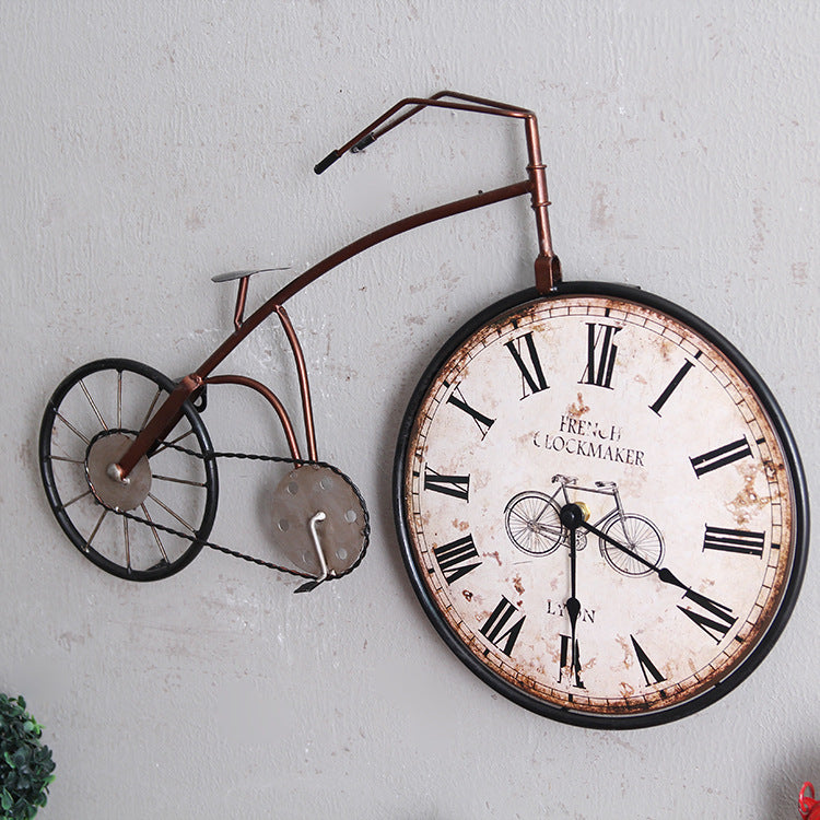 Creative bicycle wall clock PearlNestDecor.com