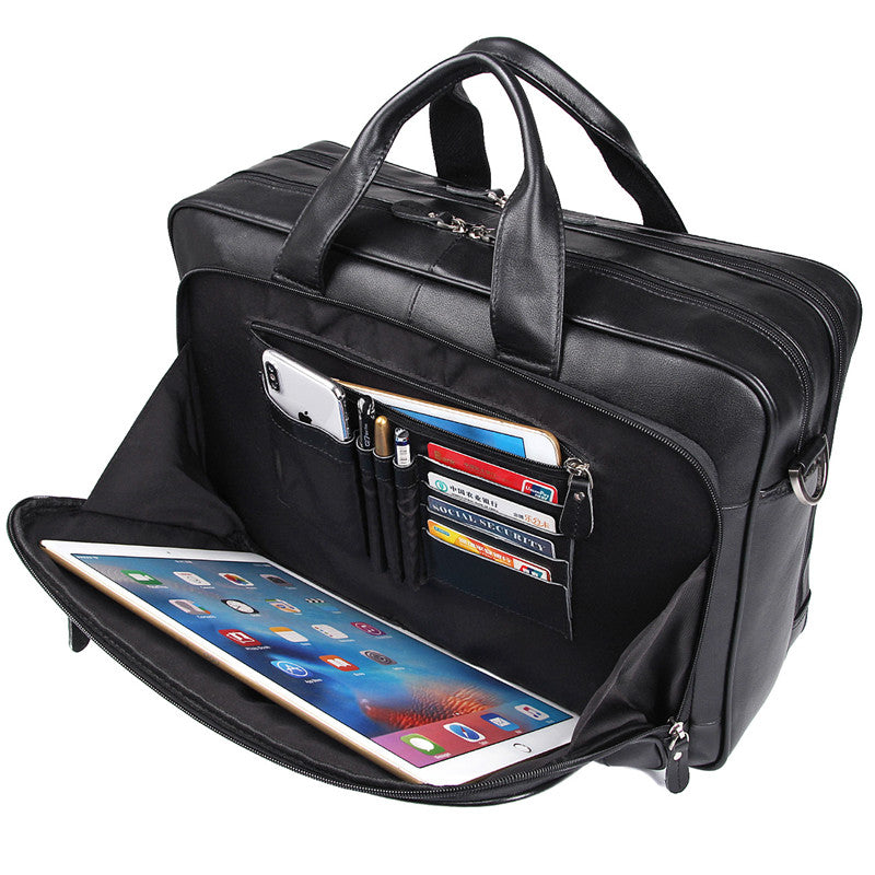 Men's leather briefcase CJD