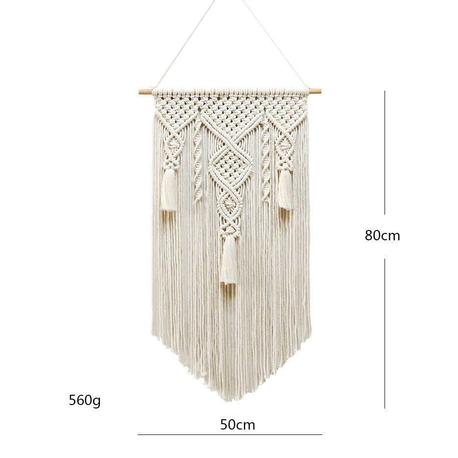 Nordic Wind Cotton Rope Woven Tapestry Home Decor Wall Hanging PearlNestDecor.com