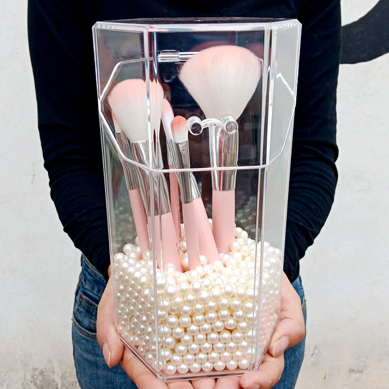 Acrylic makeup brush holder CJD