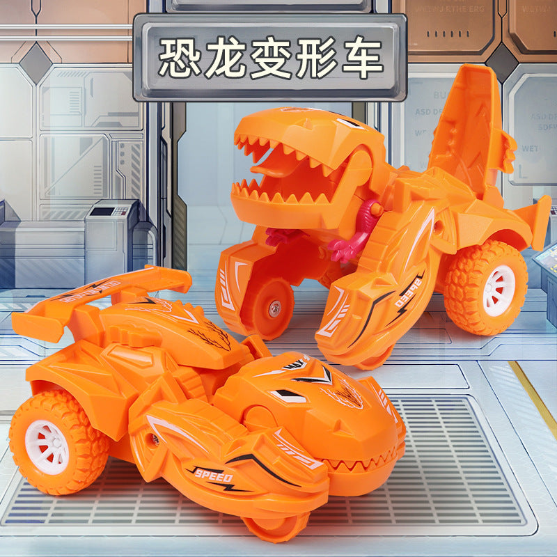 Children's dinosaur toys deformation toy car inertia scooter model dinosaur shape cross-border toy LuxuryLifeWay Online Store
