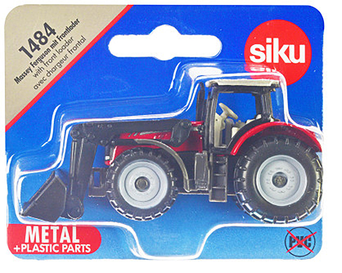Massey Ferguson Tractor with Front Loader Red with Silver Top Diecast Model by Siku LuxuryLifeWay Online Store