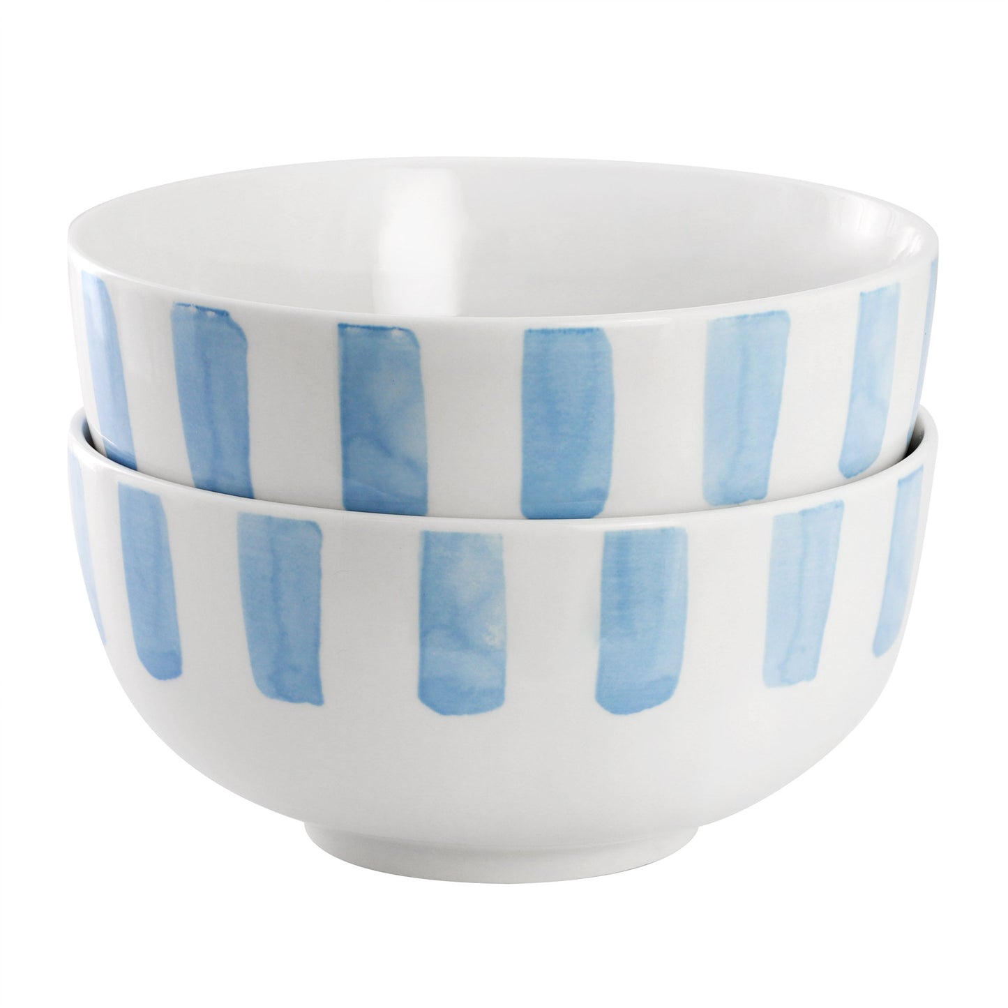 Gibson Home Pacific Waves 2 Piece Fine Ceramic Cereal Bowl Set in Blue LuxuryLifeWay Online Store