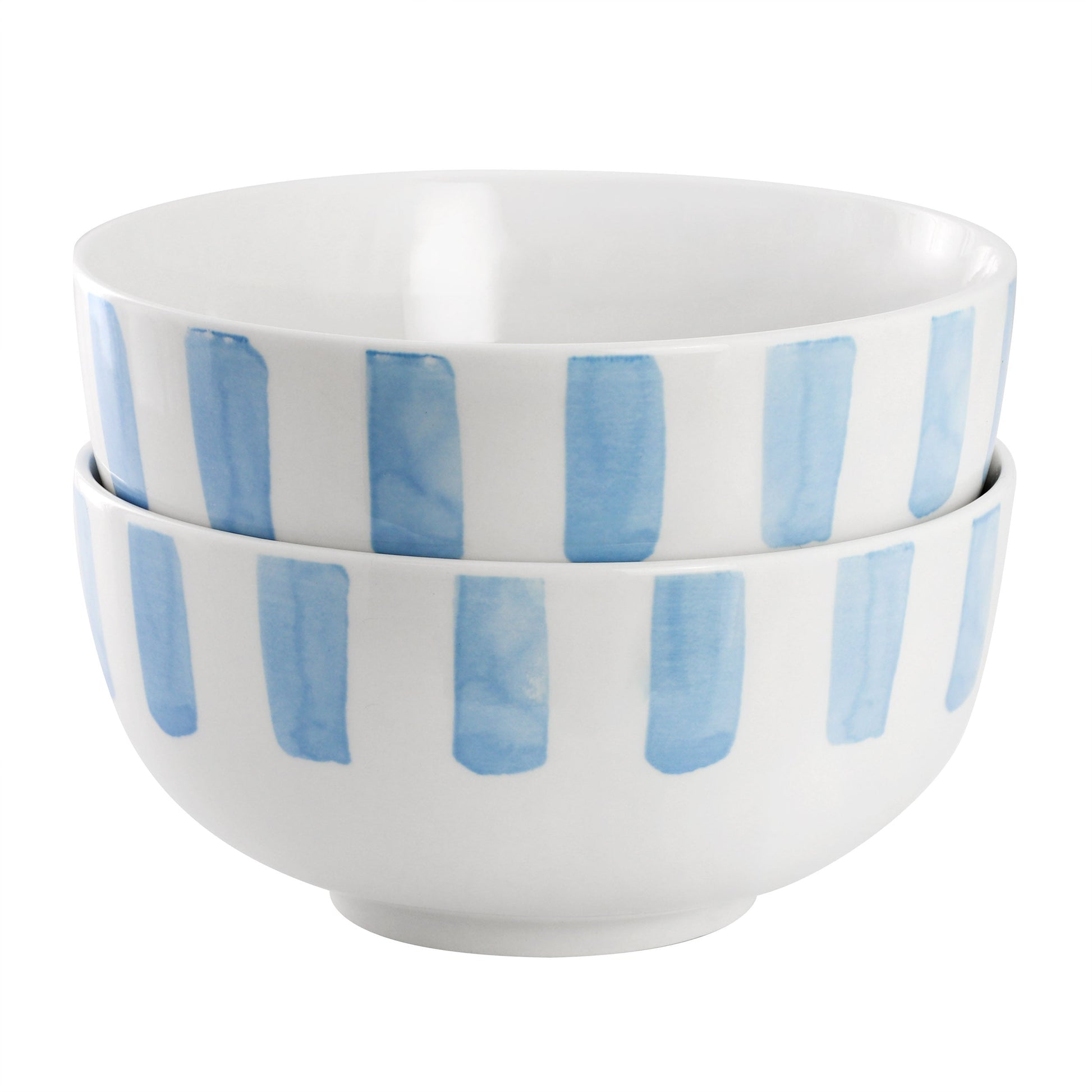 Gibson Home Pacific Waves 2 Piece Fine Ceramic Cereal Bowl Set in Blue LuxuryLifeWay Online Store