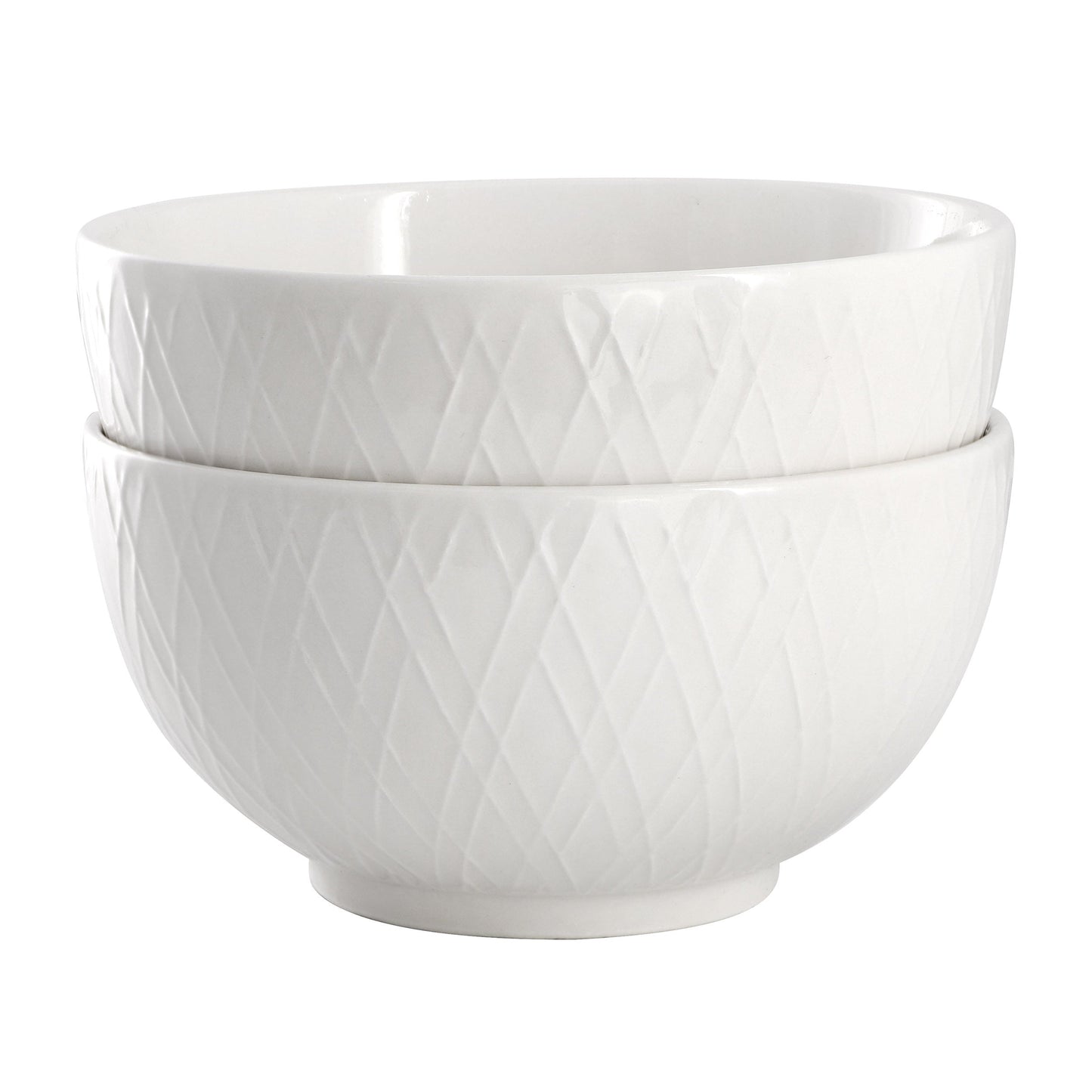 Gibson Home Great Essentials 2 Piece Fine Ceramic 6in Cereal Bowl Set in White LuxuryLifeWay Online Store