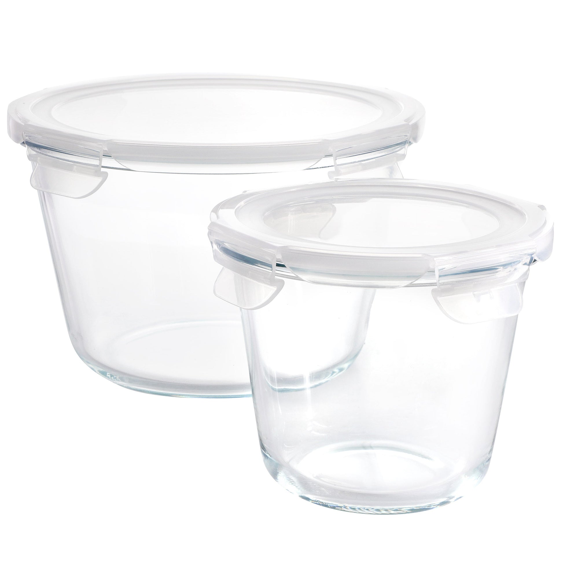 Gibson Home House Specials 4 Piece Borosilicate Glass Round Storage Container Set with Snap Lids LuxuryLifeWay Online Store