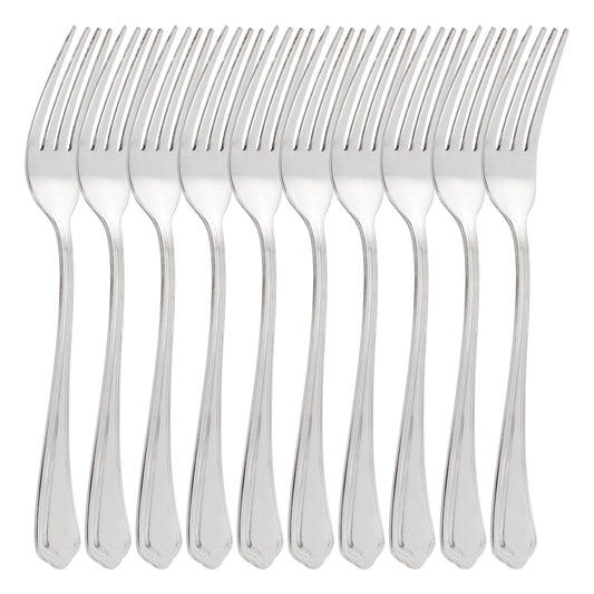 Gibson Home Hillside Daisies 10 Piece Stainless Steel Dinner Fork Set LuxuryLifeWay Online Store