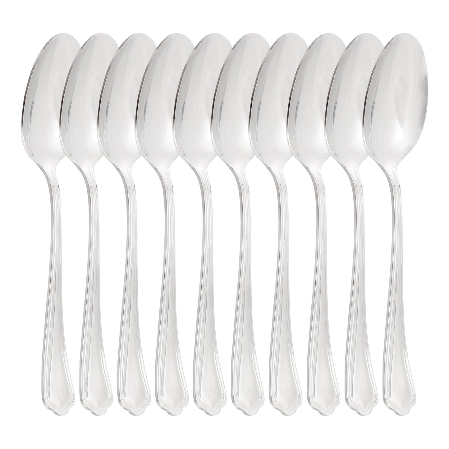 Gibson Home Hillside Daisies 10 Piece Stainless Steel Dinner Spoon Set LuxuryLifeWay Online Store