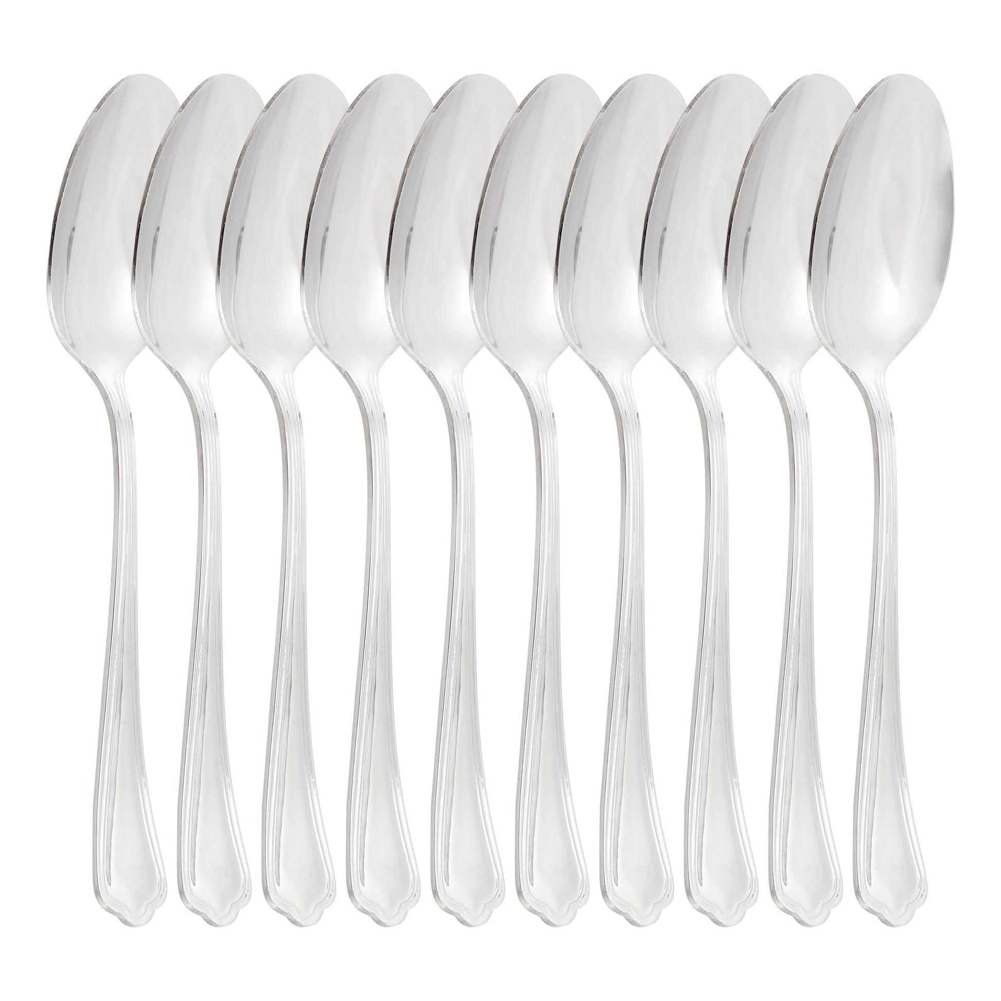 Gibson Home Hillside Daisies 10 Piece Stainless Steel Dinner Spoon Set LuxuryLifeWay Online Store