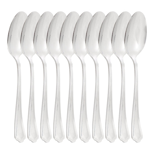 Gibson Home Hillside Daisies 10 Piece Stainless Steel Dinner Spoon Set LuxuryLifeWay Online Store