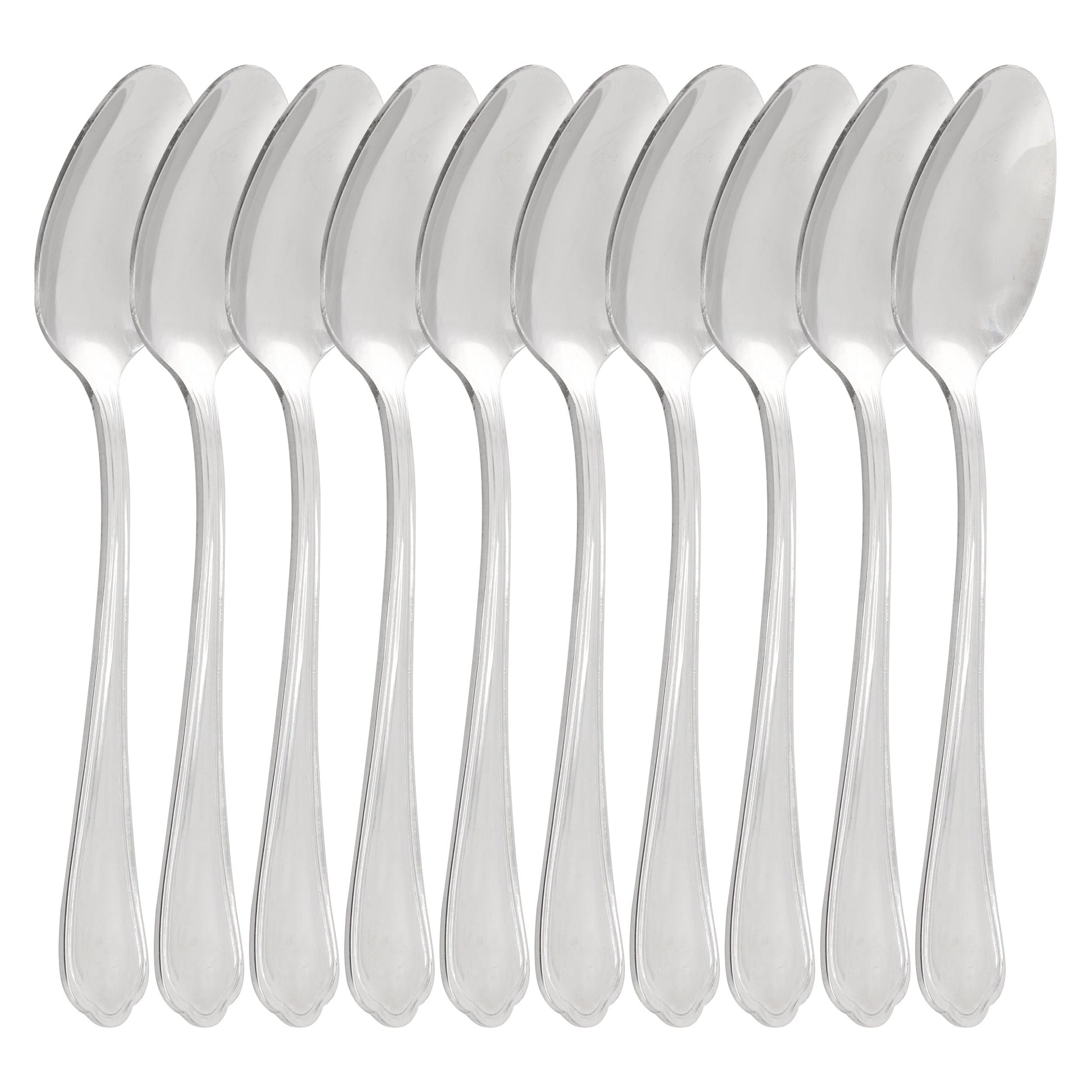 Gibson Home Hillside Daisies 10 Piece Stainless Steel Teaspoon Set LuxuryLifeWay Online Store