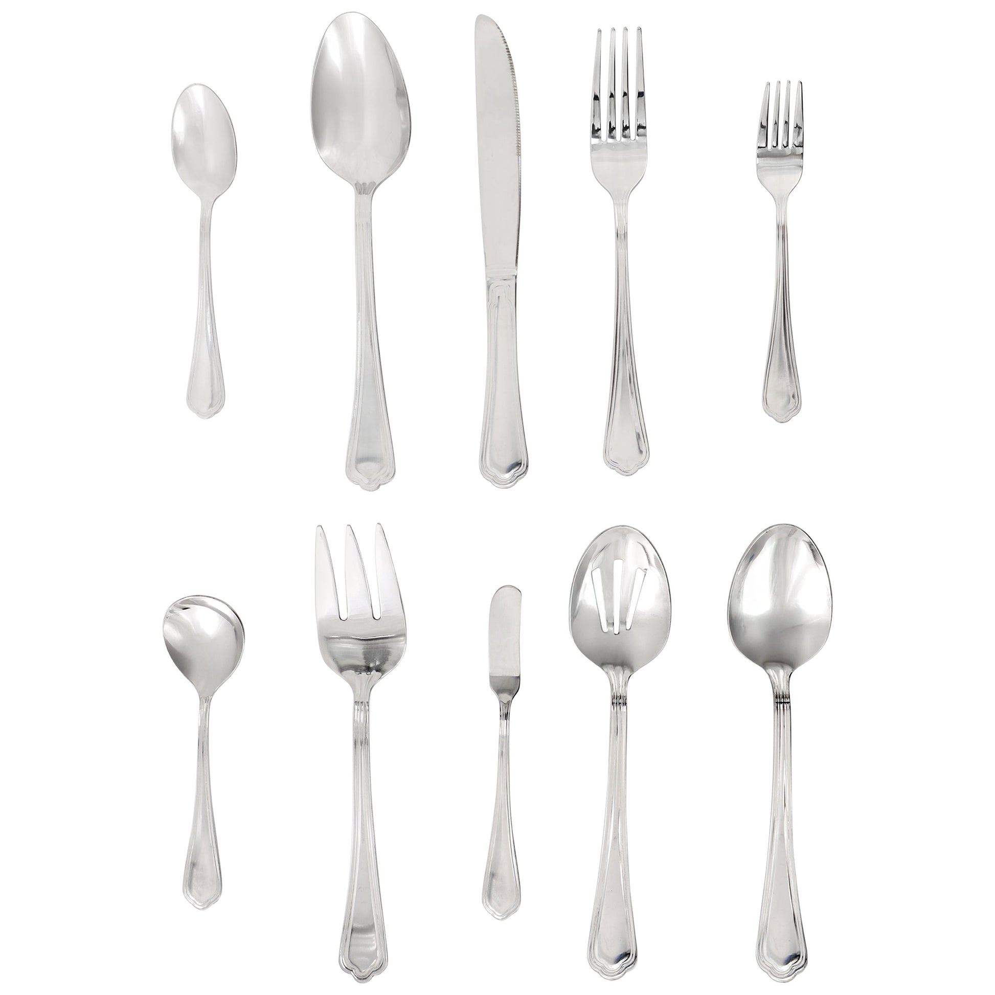 Gibson Home Aberdeen Court 45 Piece Stainless Steel Flatware and Serving Set LuxuryLifeWay Online Store