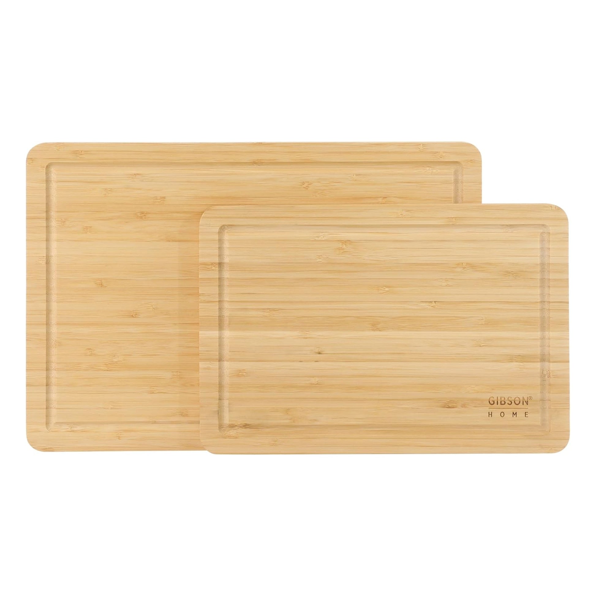 Gibson Home Forestview 2 Piece Rectangle Bamboo Cutting Board Set with Juice Grooves LuxuryLifeWay Online Store