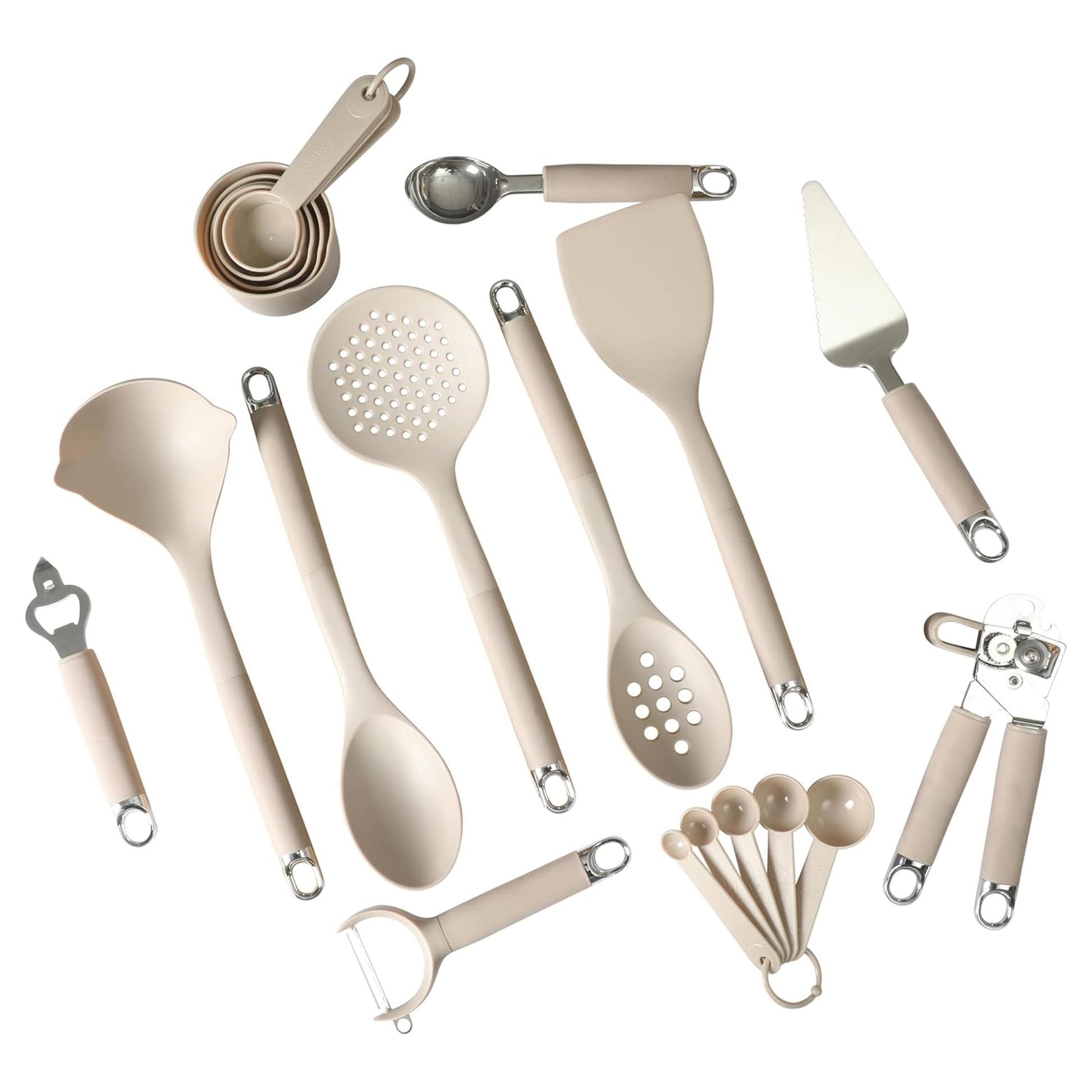Gibson Home Burchette 20 Piece Nylon Kitchen Gadget & Tool Set in Taupe LuxuryLifeWay Online Store
