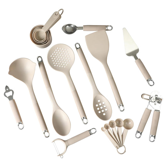 Gibson Home Burchette 20 Piece Nylon Kitchen Gadget & Tool Set in Taupe LuxuryLifeWay Online Store