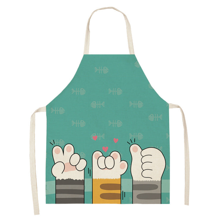 Explosive Animal Animation Multifunctional Kitchen Apron Cotton And Linen Apron PearlNestDecor.com