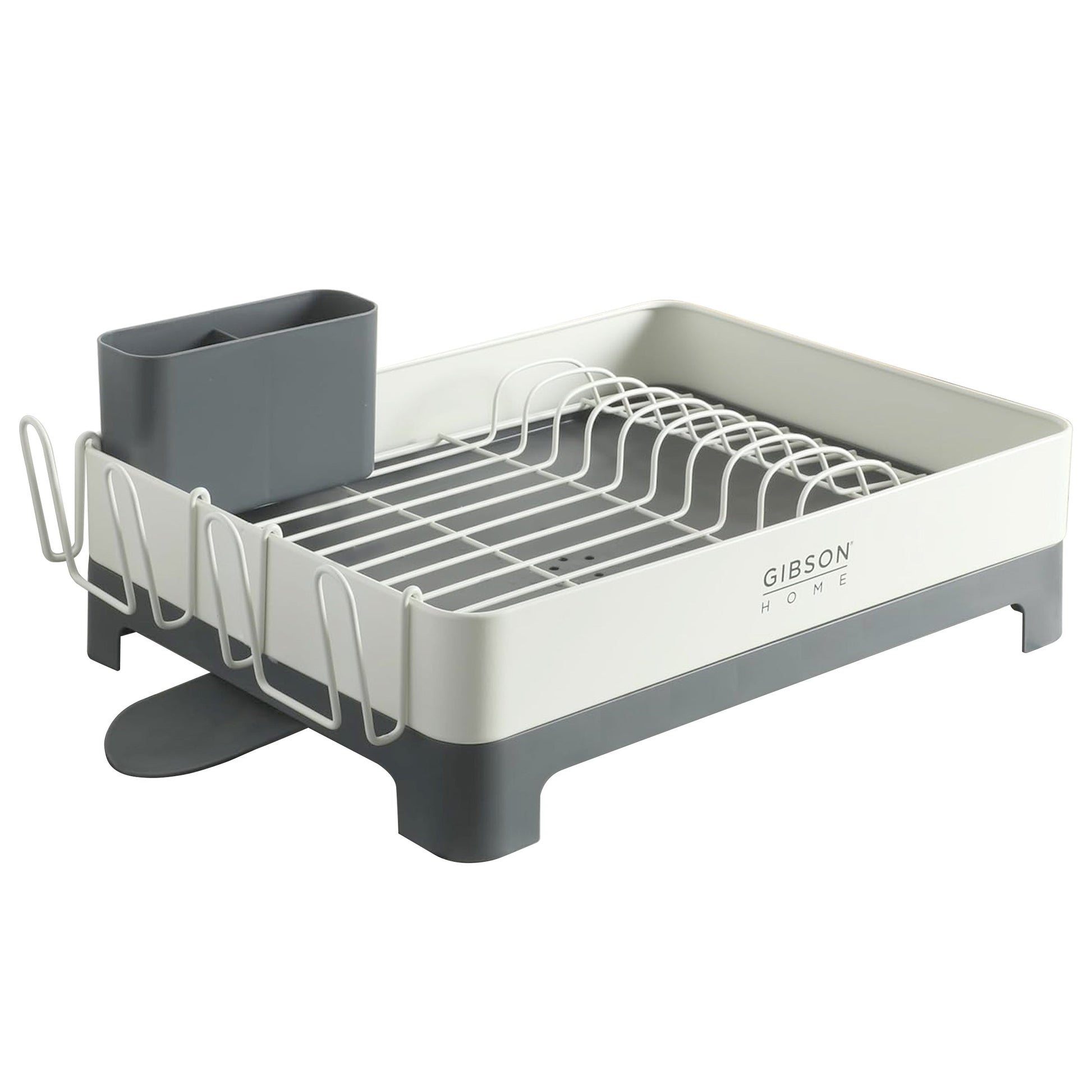 Gibson Home Nestcraft Galvanized Steel Dish Rack in White LuxuryLifeWay Online Store
