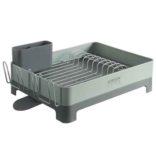 Gibson Home Nestcraft Galvanized Steel Dish Rack in Green LuxuryLifeWay Online Store
